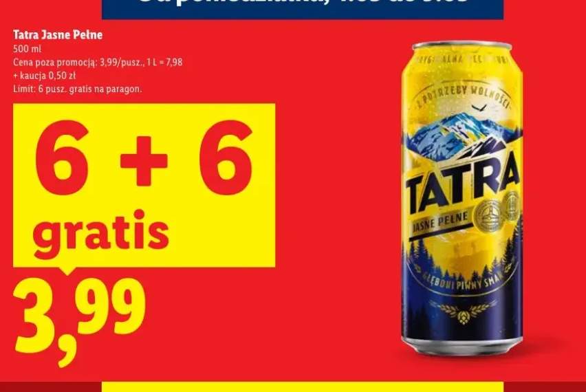 Piwo Tatra Jasne Pełne