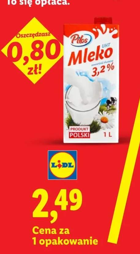 Mleko UHT 3,2% Pilos