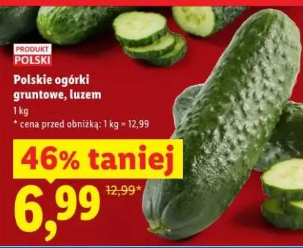 Ogórki gruntowe luzem polskie