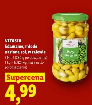 Edamame młode nasiona soi w zalewie Vitasia
