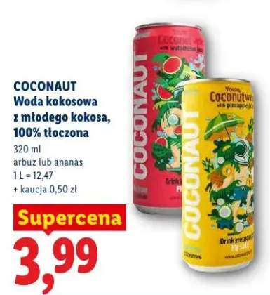 Woda kokosowa z młodego kokosa 100% tłoczona arbuz Coconaut