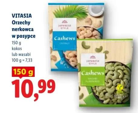 Orzechy nerkowca w posypce wasabi Vitasia