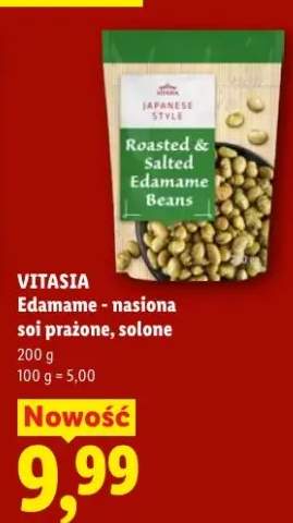 Edamame nasiona soi prażone solone Vitasia