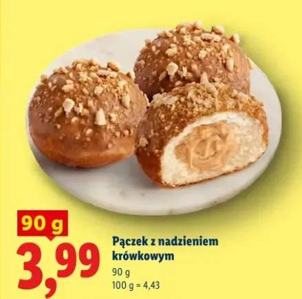 Pączek z nadzieniem krówkowym