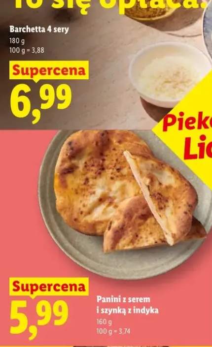 Panini z serem i szynką z indyka