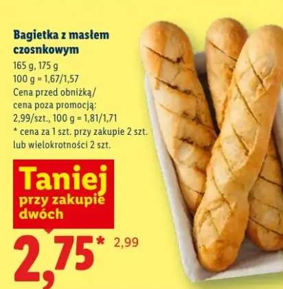 Bagietka z masłem czosnkowym