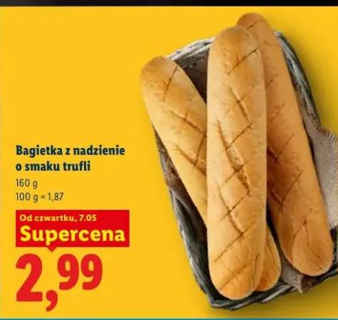 Bagietka z nadzieniem o smaku trufli