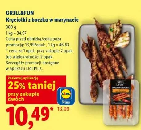 Kręciołki z boczku w marynacie Grill&Fun