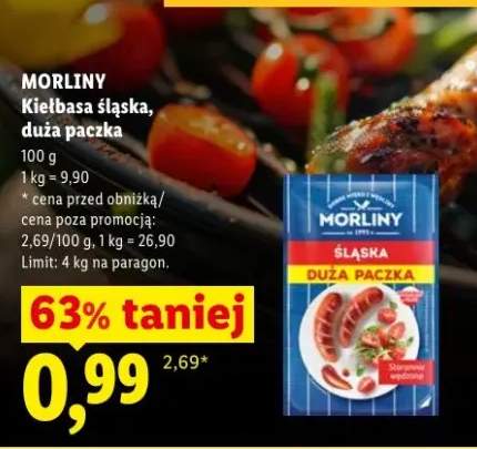 Kiełbasa śląska duża paczka Morliny