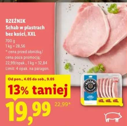 Schab w plastrach bez kości XXL Rzeźnik
