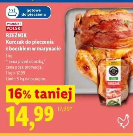 Kurczak do pieczenia z boczkiem w marynacie Rzeźnik