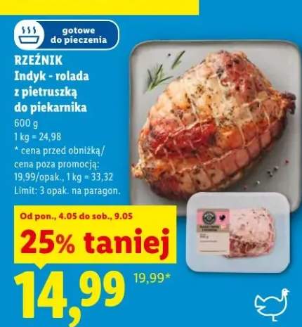 Indyk rolada z pietruszkę do piekarnika Rzeźnik