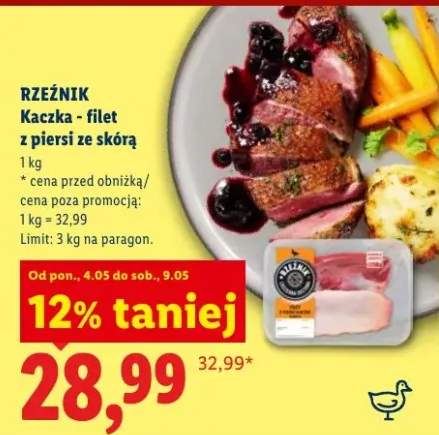 Kaczka filet z piersi ze skórą Rzeźnik