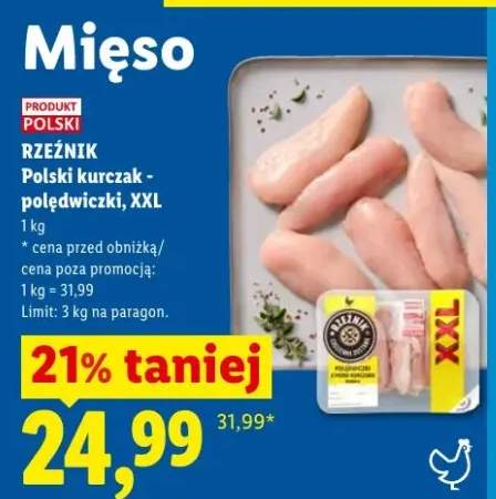 Polski kurczak polędwiczki XXL Rzeźnik
