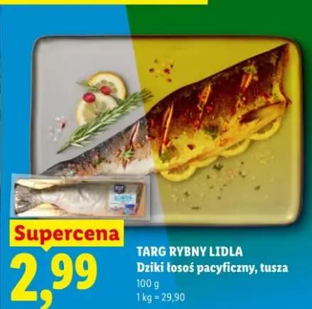 Dziki łosoś pacyficzny tusza Targ Rybny Lidla