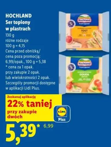Ser topiony w plastrach Hochland