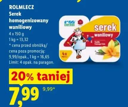 Serek homogenizowany waniliowy Rolmlecz