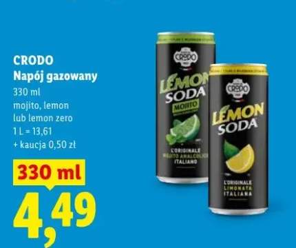 Napój gazowany Crodo lemon zero