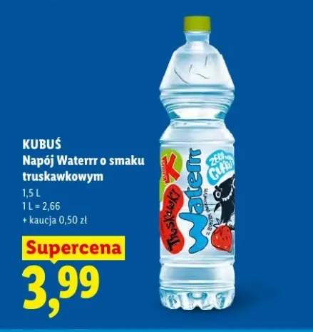 Napój Waterrr o smaku truskawkowym Kubuś