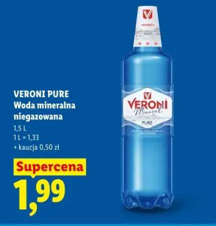 Woda mineralna niegazowana Veroni Pure