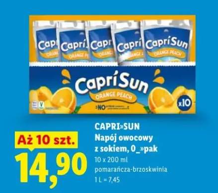 Napój owocowy z sokiem Capri-Sun pomarańcza-brzoskwinia 10-pak