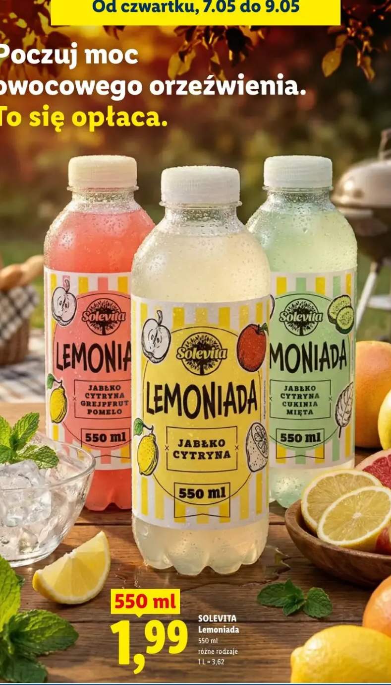 Lemoniada Solevita jabłko cytryna cukinia mięta