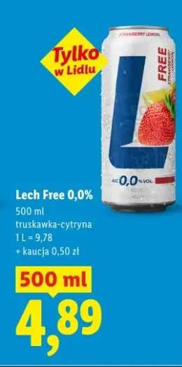 Piwo bezalkoholowe Lech Free 0,0% truskawka-cytryna