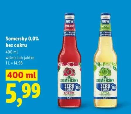 Piwo bezalkoholowe Somersby 0,0% bez cukru wiśnia