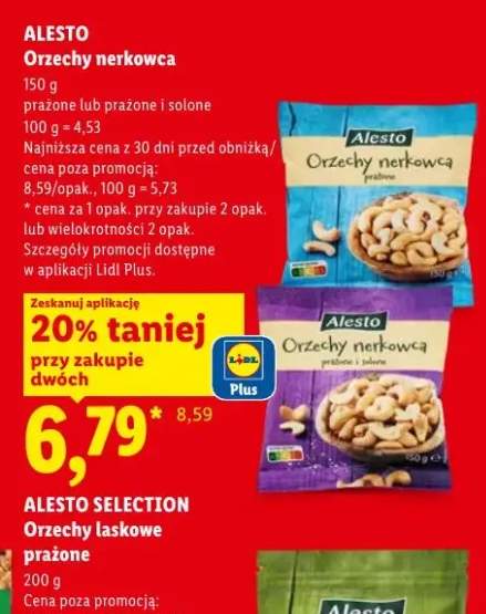 Orzechy nerkowca prażone Alesto