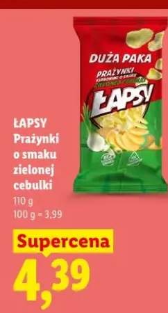 Prażynki Łapsy o smaku zielonej cebulki