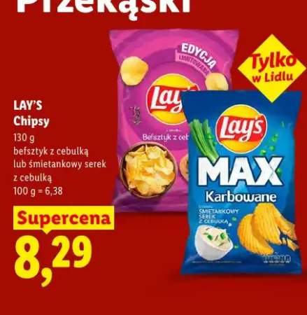 Chipsy Lay's befsztyk z cebulką