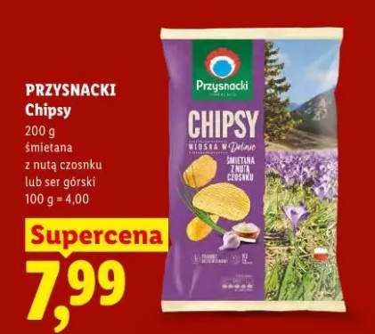 Chipsy Przysnacki śmietana z nutą czosnku