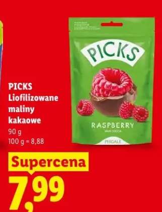 Liofilizowane maliny kakaowe Picks Raspberry
