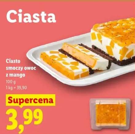 Ciasto smoczy owoc z mango