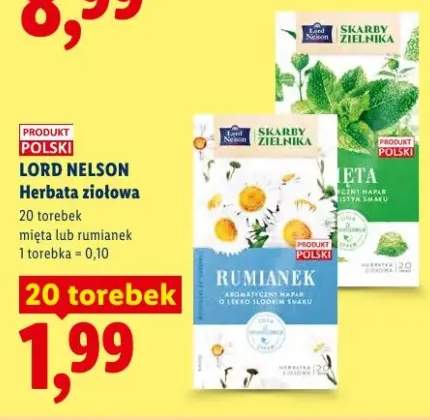 Herbata ziołowa Lord Nelson Skarby Zielnika mięta