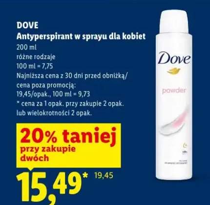 Antyperspirant w sprayu dla kobiet Dove powder