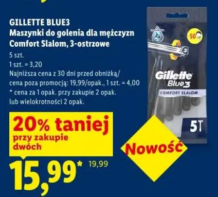 Maszynki do golenia dla mężczyzn Gillette Blue3 Comfort Slalom 3-ostrzowe
