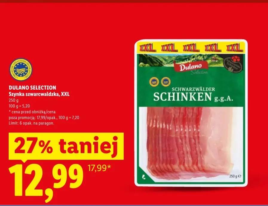 Szynka szwarcwaldzka Dulano Selection XXL