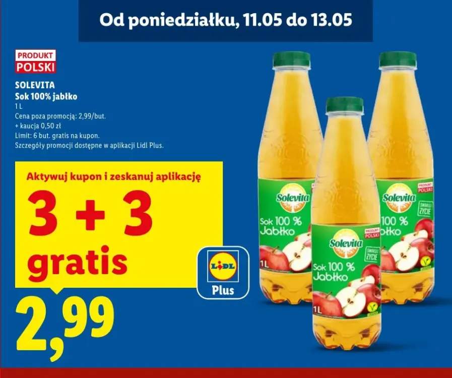 Sok 100% jabłko Solevita