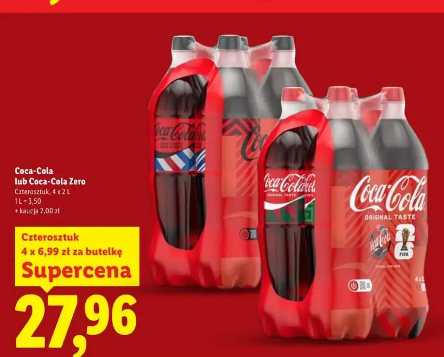 Napój gazowany Coca-Cola Zero 4-pak 2l
