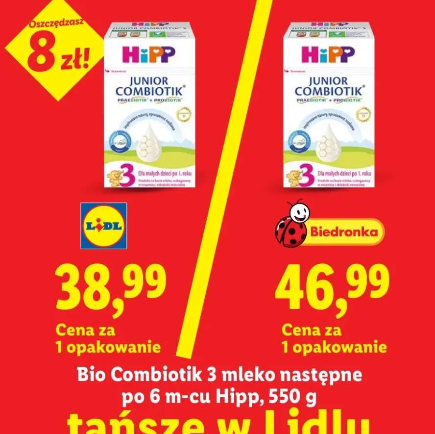 Mleko następne Bio Combiotik 3 po 6m-cu HiPP