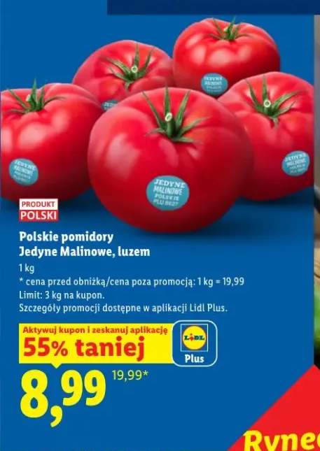 Polskie pomidory Jedyne Malinowe luzem