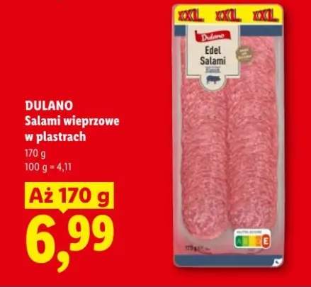 Salami wieprzowe w plastrach DULANO