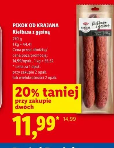 Kiełbasa z gęsiną Pikok od Krajana