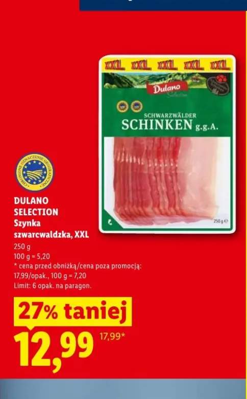 Szynka szwarcwaldzka Dulano Selection XXL
