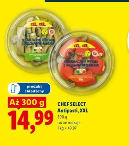 Antipasti zielone papryki pepperoni z grillowanymi oliwkami Chef Select XXL