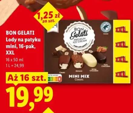 Lody na patyku mini Classic BON GELATI 16-pak XXL