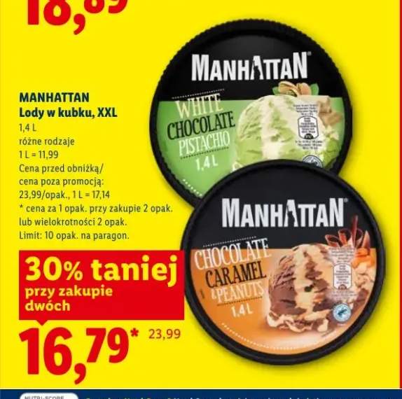 Lody w kubku XXL Chocolate Caramel & Peanuts Manhattan