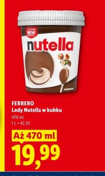 Lody Nutella w kubku Ferrero