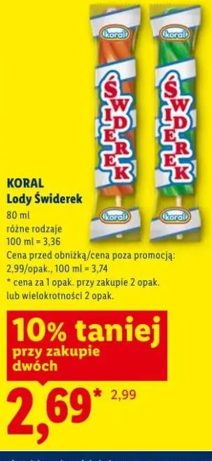 Lody Świderek Koral
